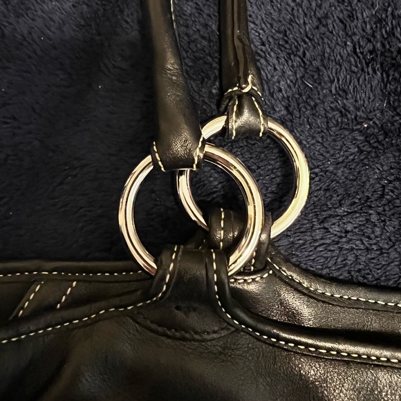 Large black leather Coach tote - Picture 7 of 7